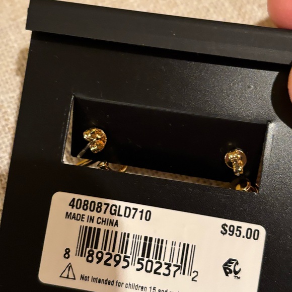 Coach Gold tone Chain Necklace with Padlock Pendant , Coach gold tone earrings. - Picture 6 of 12